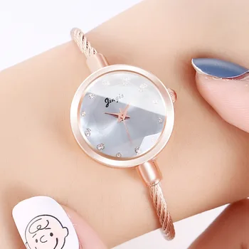 

Fashion Women Chic Watch Minimalism Cord Strap Design Lady Fresh Bracelet Quartz Wrist Watch WM1000