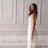 Simple Lace Chiffon Long Wedding Dresses Chic Boho Bridal Reception Boda Wedding Party Gowns 2024 Robe Mariage Customized 2