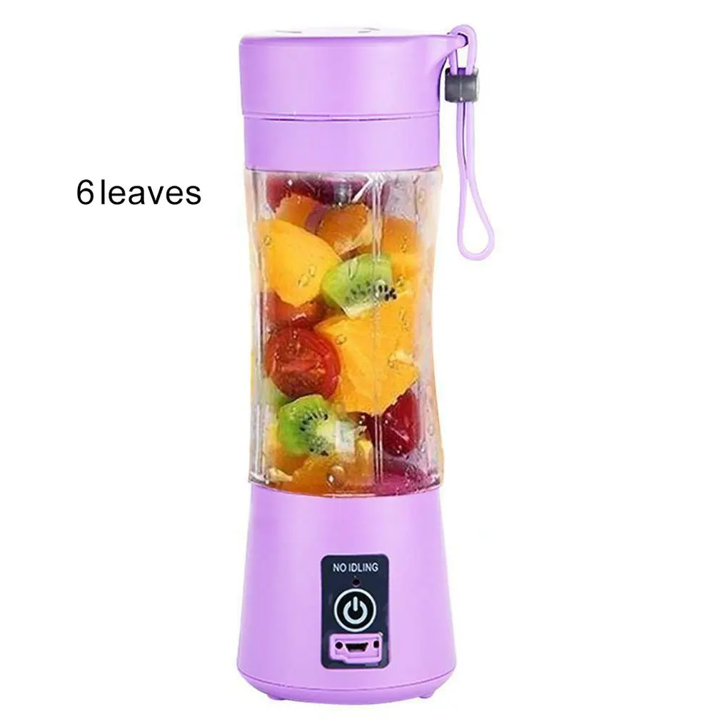 

Blades Mini Portable Electric Fruit Juicer USB Rechargeable Smoothie Maker Blender Machine Sports Bottle Juicing Cup