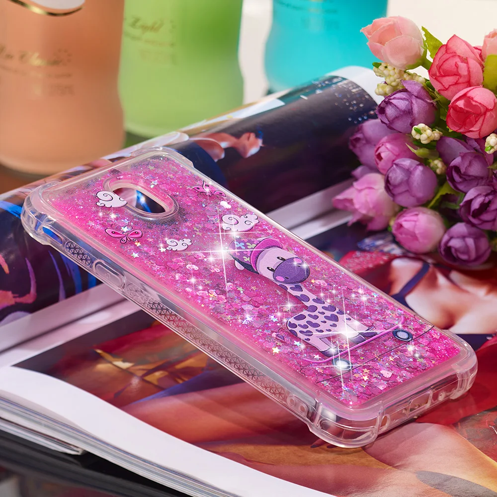Блестящий чехол для samsung Galaxy Wide3 J7 Star J7 Refine V SM-J737 Блестящий динамический жидкий зыбучий песок силиконовый чехол для задней панели широкий 3
