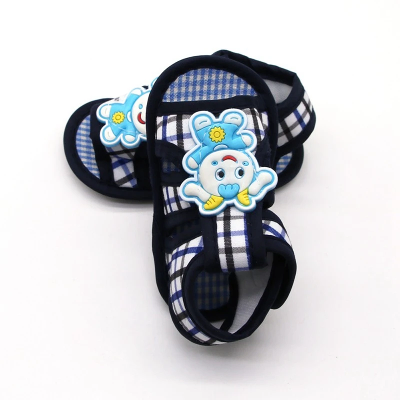 0-18M Cute Cotton Baby Sandals Infant Kid Girl Soft Sole Crib Toddler Summer Newborn Shoes