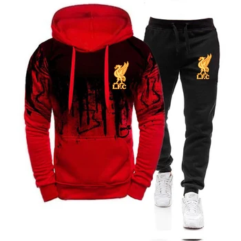 

Casual Tracksuit Men 2 Pieces Sets Hooded Sweatshirts Spring Men's Clothes Pullover Hoodies Pants Suit Ropa Hombre Plus Size