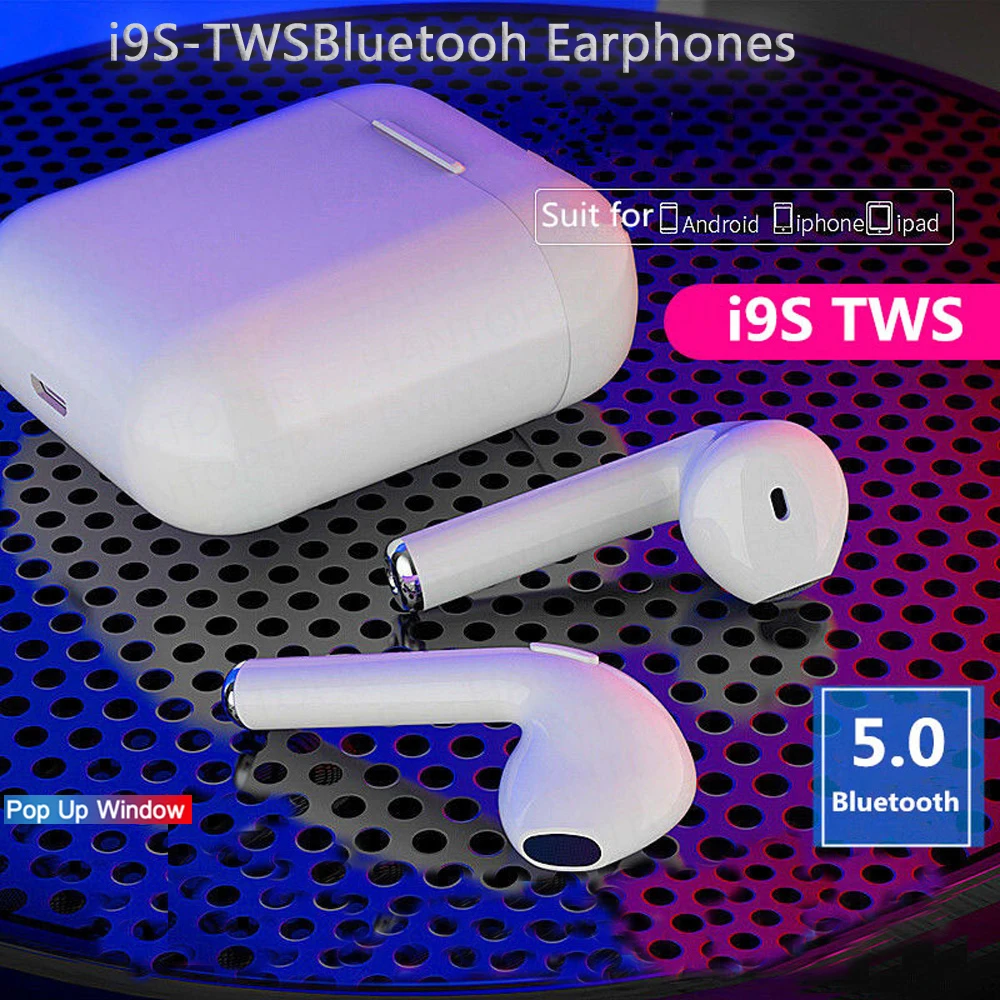 

i9s Tws Wireless Bluetooth 5.0 Mini Earbuds Stereo Earphone Earbuds Handsfree Headset with Mic Charging Box For iPhone Xiaomi