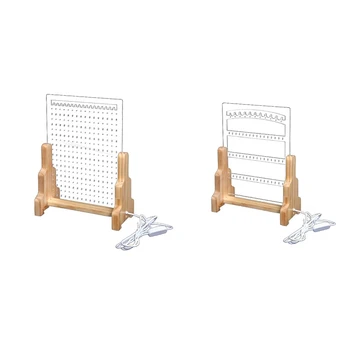 

Clear Jewelry Storage Box Earring Display Stand Necklace Organizer Holder Showcase with LED Light