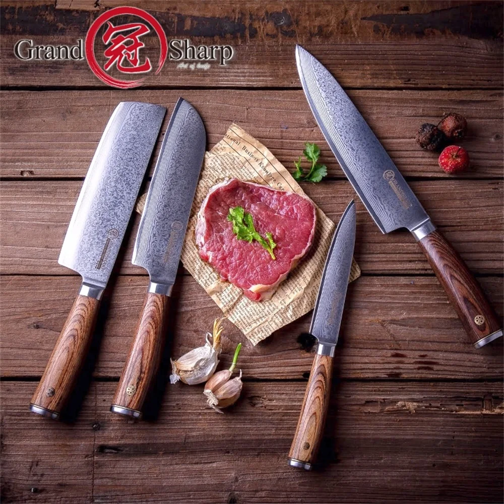 4-PCS-Damascus-Knife-Set-vg10-Japanese-Damascus-Steel-Chef-Santoku-Nakiri-Utility-Damascus-Kitchen-Knives (2)