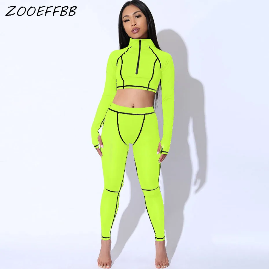 neon green sweatsuit