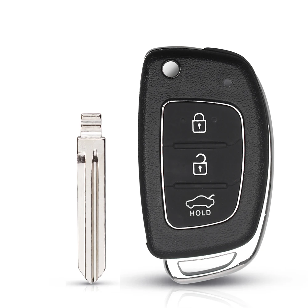 KEYYOU 3 кнопки флип складной пульт дистанционного ключа автомобиля чехол для hyundai Santa Fe Solaris IX35 IX45 Elantra, Santa Fe HB20 Verna