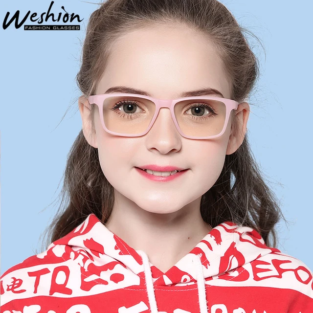 Montura gafas antiluz azul para niños y niñas, gafas graduadas TR90, montura óptica, lente personalizada para miopía e hipermetropía _ - AliExpress Mobile