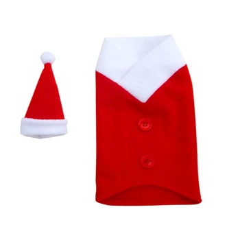 

Red Wine Bottle Cover Decoration Home Party Santa Claus Christmas Wine Bottle Covers Clothes With Hats For Dinner Party
