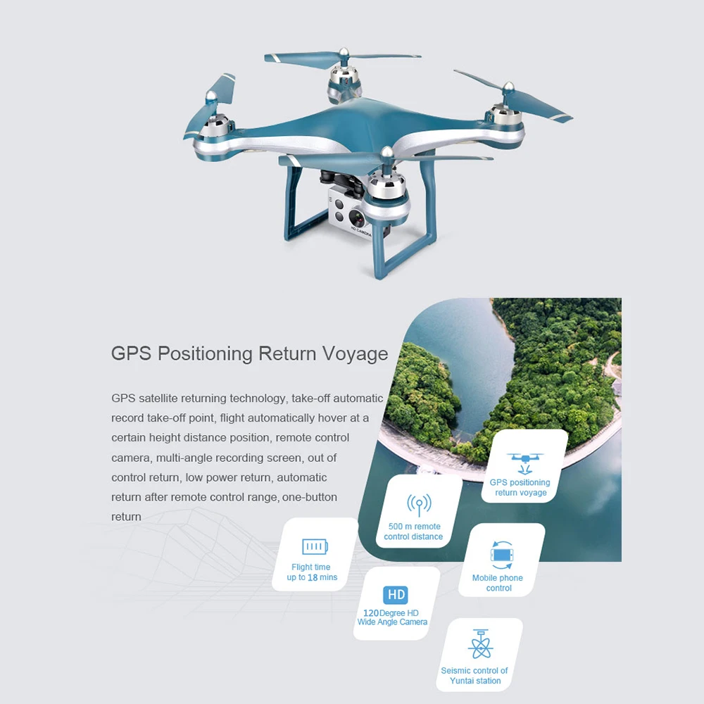 K10 GPS Drone WiFi FPV automatic return aerial camera Low Power automatic Return RC Quadcopter prof