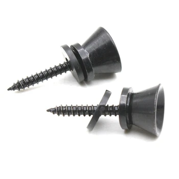 

2pcs Guitar Strap Lock Pins Peg Metal for Acoustic Electric Guitar Ukulele Bass Universal Black