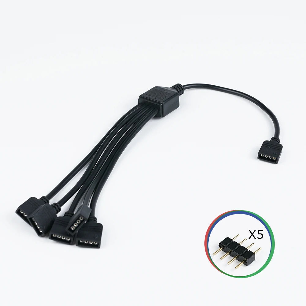 Разветвитель материнской платы RGB AURA 12 В 4 контакта двойной гнездовой порт от 1 до