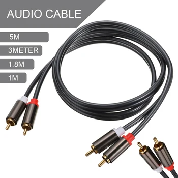 

2RCA to 2 RCA RCA Cable OFC AV Audio Cable 1m 1.8m 3m 5m For TV DVD Amplifier Subwoofer Soundbar Speaker Wire