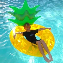 Pool Party Swimming Pool Tube Giant Toy Pool Play Ring Float Outdoor for Beach Fun Inner Float Pineapple Inflatable Water Summer