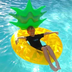 Pool Party Swimming Pool Tube Giant Toy Pool Play Ring Float Outdoor for Beach Fun Inner Float Pineapple Inflatable Water Summer