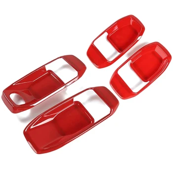 

4 Pcs Car Door Handle Bowl Cover Decor Trim Accessories for 2018-2020 Jeep Wrangler JL