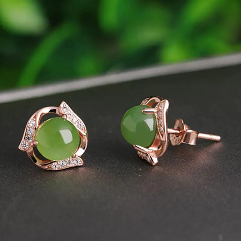 Оригинальные новые серьги в форме яйца Хэтянь с бриллиантами стиле ретро