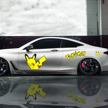 

Aliauto Full car stickers decorative body cartoon cute anime stickers pull flowers lightning rush sports car door stickers