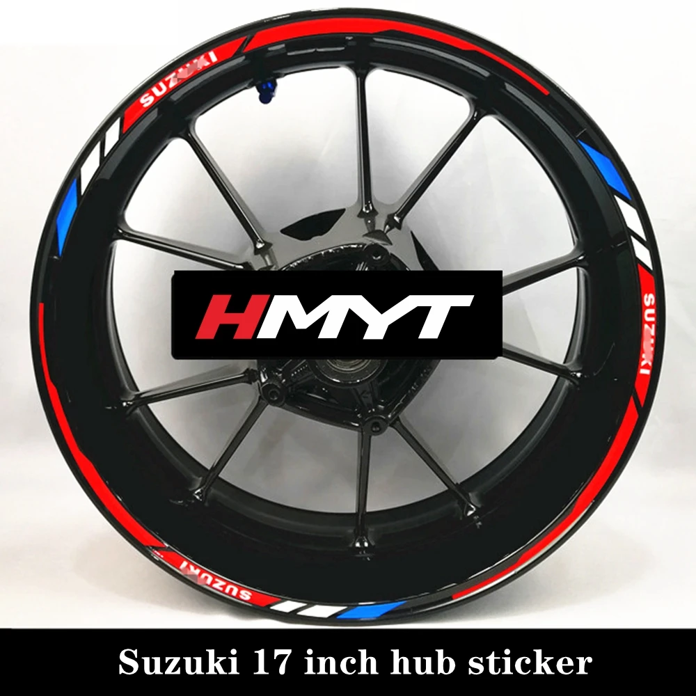 Подходит для мотоцикла Suzuki 17 дюймов наклейка на ступицу колеса Водонепроницаемый Светоотражающие колеса gsx250r GSX R600 GSX R750 GSX r1000 dl1000 - Цвет: Z