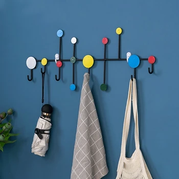 

Simple Design Round Dots Home Entrance Key Hook Holder Multifunction Sundries