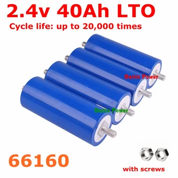 

25pcs Lithium titanate battery 2.4V 40AH LTO 66160 15C 600A for DIY 24V12V 200Ah motorcycle golf cart inverter Outdoor power