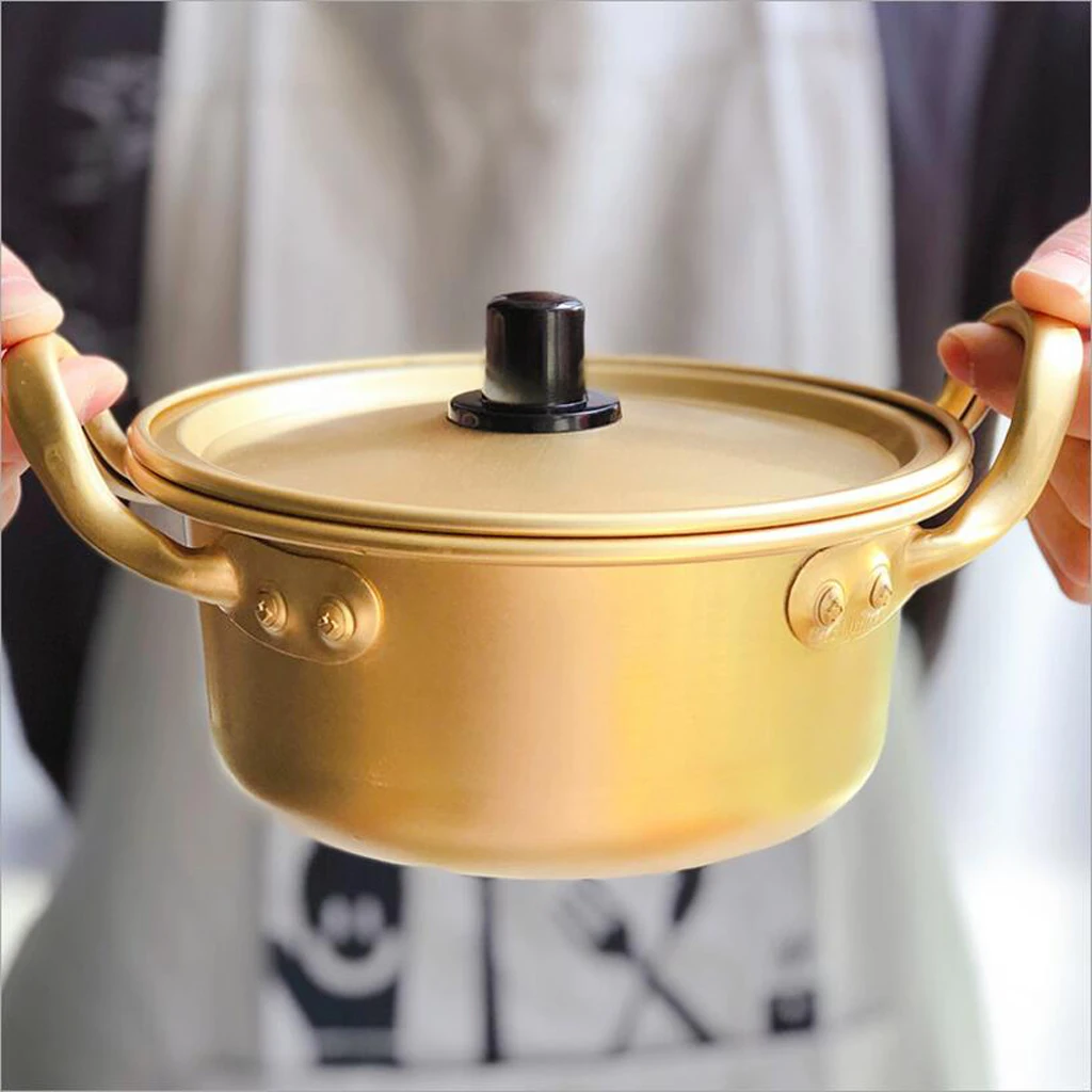 Korean Noodle Pot Ramen Pot Aluminum Rapid Noodle Cooker Boiler For Soup Pasta Egg Instant Noodle Fast Cooling For Serving