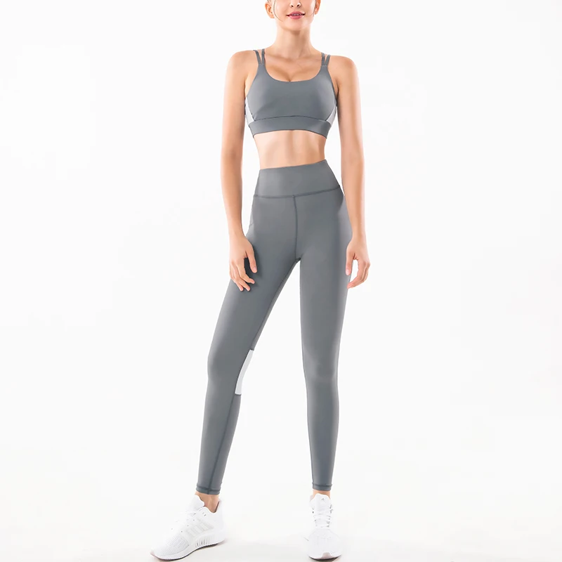 2 Piece Yoga Set Sports Bra and Leggings Jogging Women Gym Set Hint color Seamless Workout Sportswear Women Fitness Sports Suit