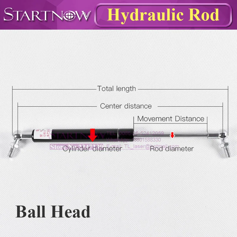 18*8 мм гидравлический опорный стержень 200N 300N пневматический пружинный эжектор 400N 500N гидравлический стержень для лазерная резка, гравировальный станок