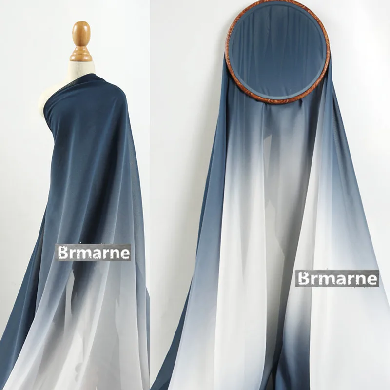 50 см* 148 см/шт. Мягкая полупрозрачная градиентная ткань дышащая ткань для свадебного платья дизайнерская ткань