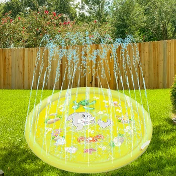 

170/180cm Inflatable Spray Water Cushion Summer Kids Play Water Mat Lawn Games Pad Sprinkler Play Toys Outdoor Tub Swiming Pool