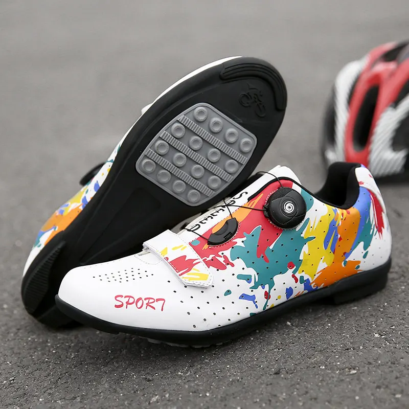 Men Cycling Shoes Professional Athletic Bicycle Sneakers Outdoor Sport Rubber Self-Locking Road Bike mtb