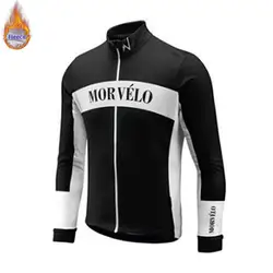 Горячая Morvelo зимняя спортивная одежда для велоспорта Джерси термо флис с длинным рукавом велосипедная одежда Maillot Ciclismo Hombre