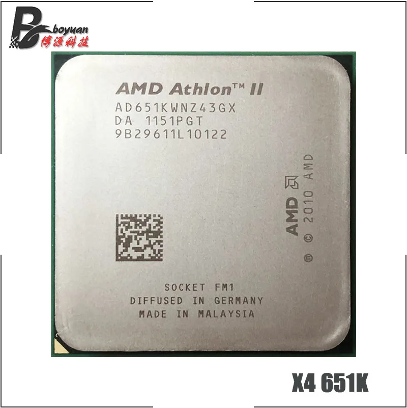 Процессор AMD Athlon II X4 651X4 651X X4 651K 3,0 GHz четырехъядерный процессор AD651KWNZ43GX/AD651XWNZ43GX Socket FM1