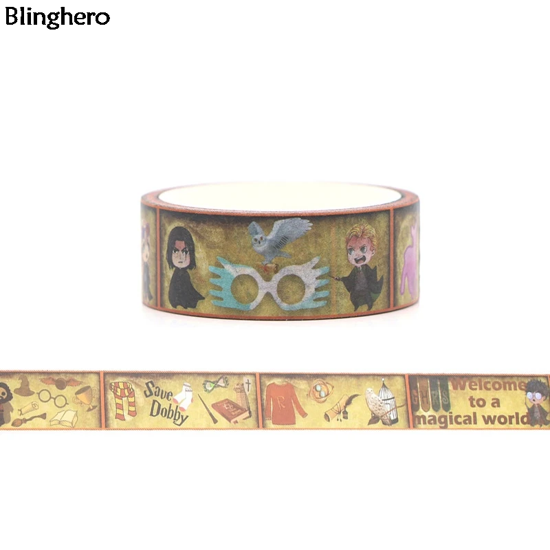 

Blinghero Magic World 15mmX5m Washi Tape Stylish Masking Tape Notebook Stickers Cool Hand Account Tapes Adhesive Tape BH0033
