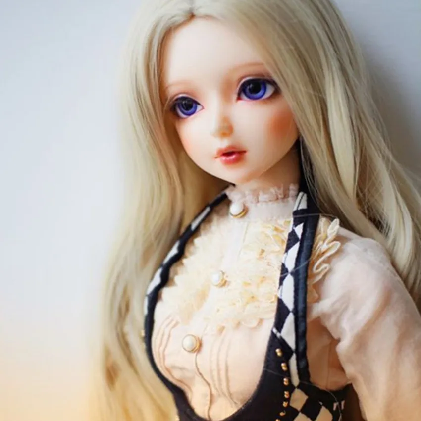 1/3 1/4/16 BJD/SD кукольный парик высокотемпературный шелк длинные вьющиеся волосы