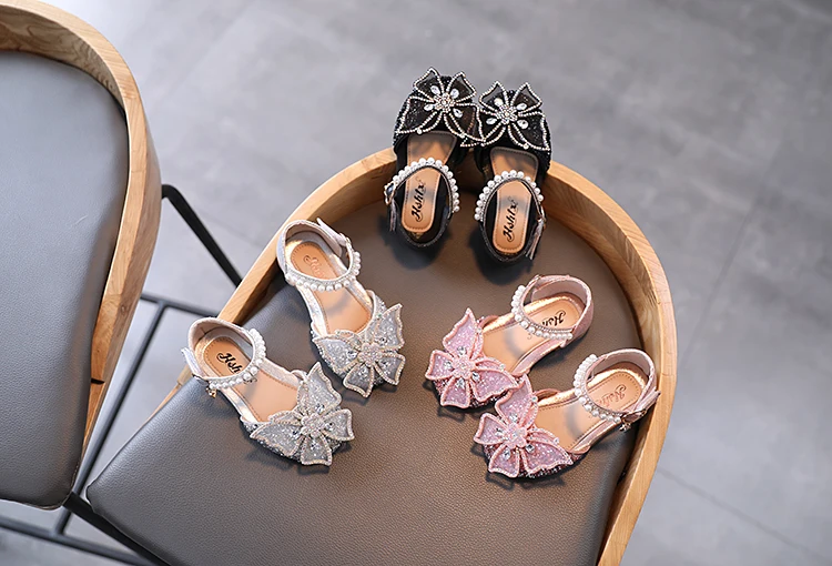 children's shoes for sale Summer Girls Shoes New Princess Kids Sandals Bling Dance Party Shoes Pearls Bow Kids Child Flats Sandals E800 children's sandals near me