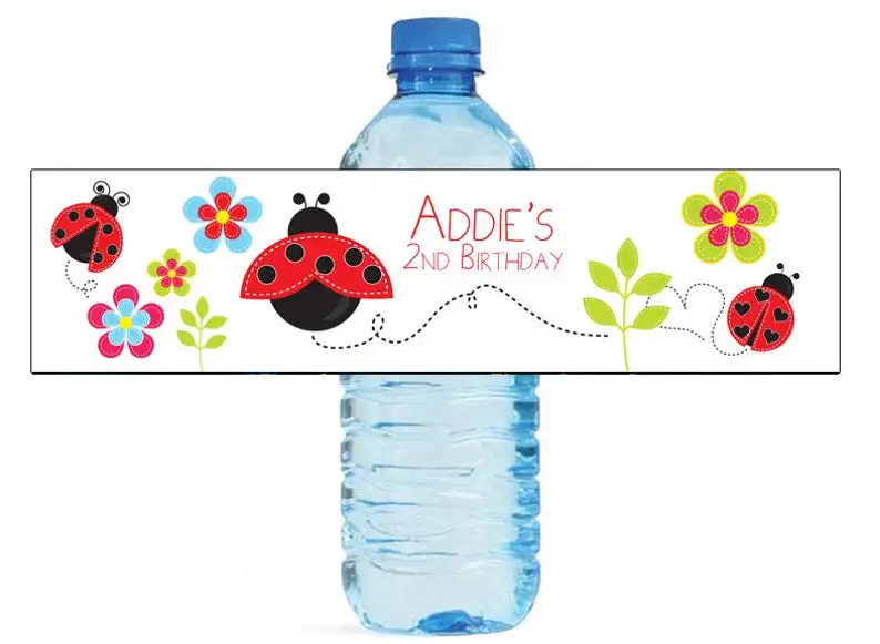 Персонализированные наклейки для детских бутылок с водой на заказ для мальчиков или девочек вечерние этикетки для бутылок с водой-48 наклеек - Цвет: E