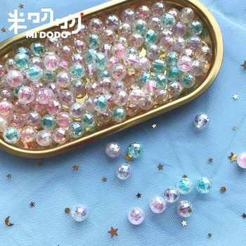 

30 pcs Colorful Ball Gems Crystal Acrylic Gemstone Nail Art Sequins Garment for Scrapbooking Decoration With Hole