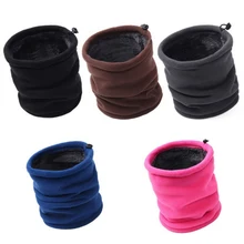 Зимняя Флисовая Балаклава для лица для женщин и мужчин, теплый шарф для шеи, Ветрозащитная маска для езды на велосипеде, лыжах, эластичная повязка на шею, Шапка-бини