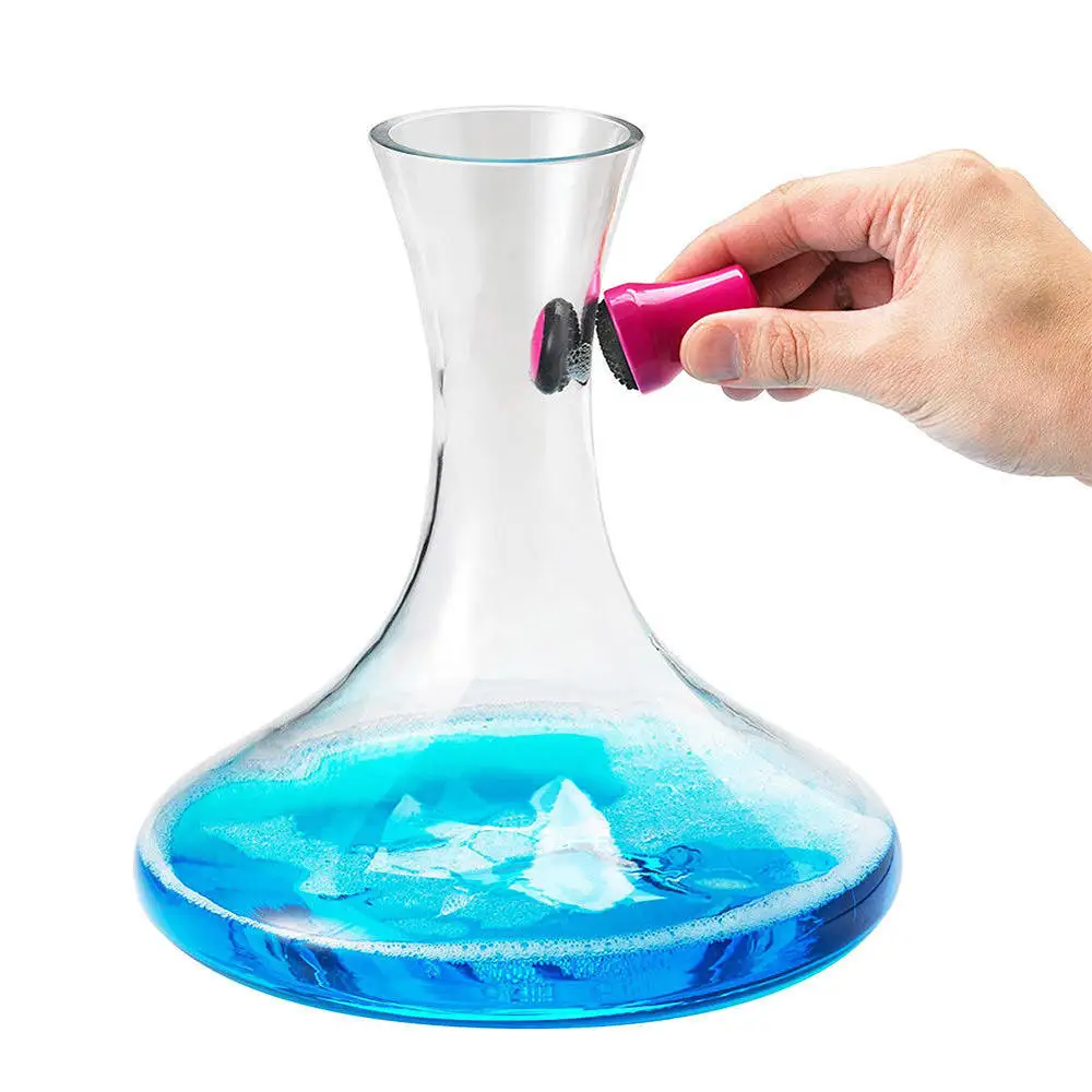 

3 Color Magic Magnetic Glass Spot Soft Silicone Scrubber Magnetic Cleaning Brush Bottle Brush Keep Glass Vases Flasks Decanters