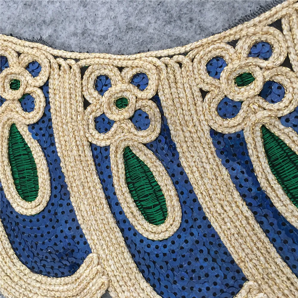 Fashion Lace Collar DIY Lace Fabric Embroidered Sequin Collar Decoration Clothes Neckline Sewing Accessories