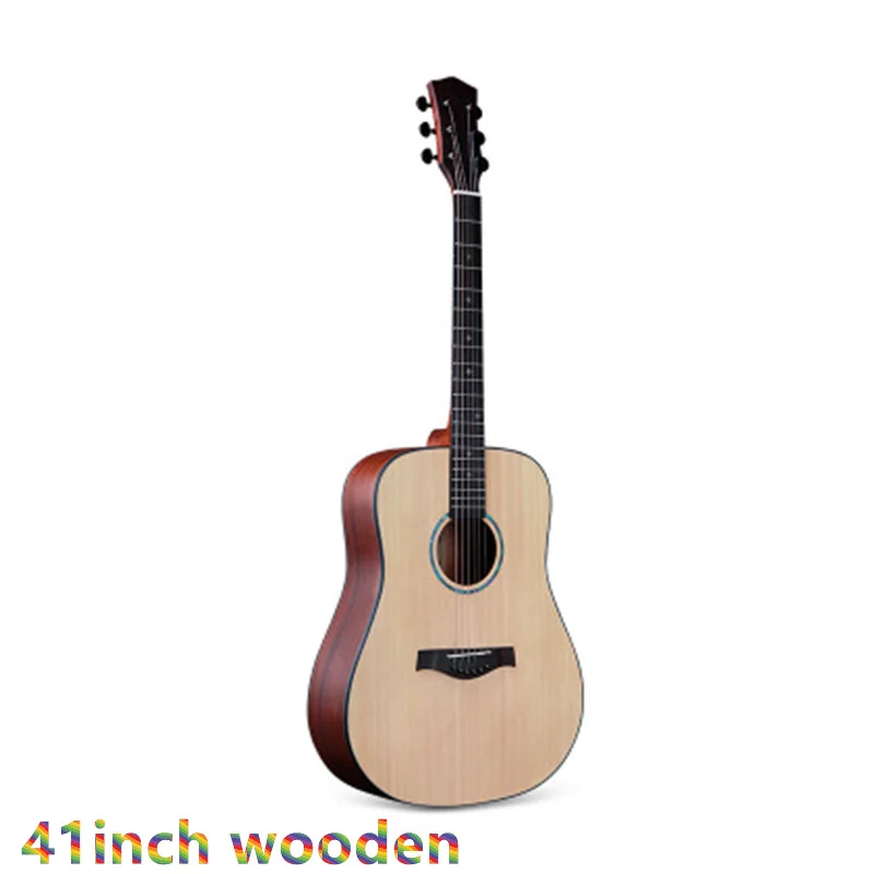 41 дюймов в разрезе гитары 6 Строки народном стиле GuitarMatte отделка Массив ели Сапеле