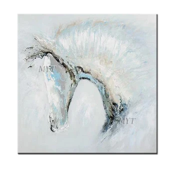 

Animal Snow-White Horse Oil Painting 100% Handpainted Beautiful Modern Paintings On Canvas Wall Art Home Decoration Unframe
