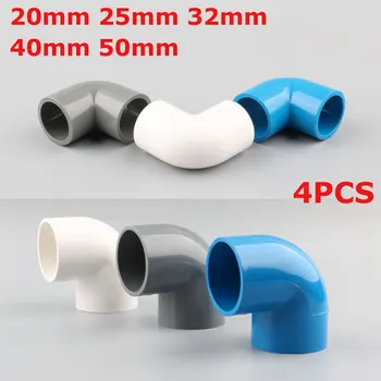 

4PCS PVC 90 Degree Equal Elbow Drainage Tube Pipe Adapter Connector Garden Irrigation Fish Tank Joint Aquarium Plumbing Fittings