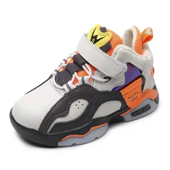 

Autumn Boys Sport Shoes Child Basketball Shoes Leather Fashion Running Toddler Shoes Kids Outdoor Ankle Boots Plush Warm Sneaker