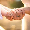 Tigrade Men Brushed Tungsten Black Ring With Gold Color Edge 6/8mm Unisex Women Men Wedding Band for Couple Name Date Engraving 4
