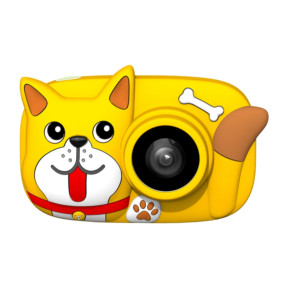 Мини мультипликационная Детская цифровая камера 26MP 1080P видеокамера 2,4 дюймов ips экран Двойная камера объектив противоударный для детей