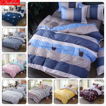 

3/4 pcs Bedding Set Soft Cotton Bed Linens Kids Single Twin Full Double Queen King Size Duvet Cover Quilt Comforter Case 200x230