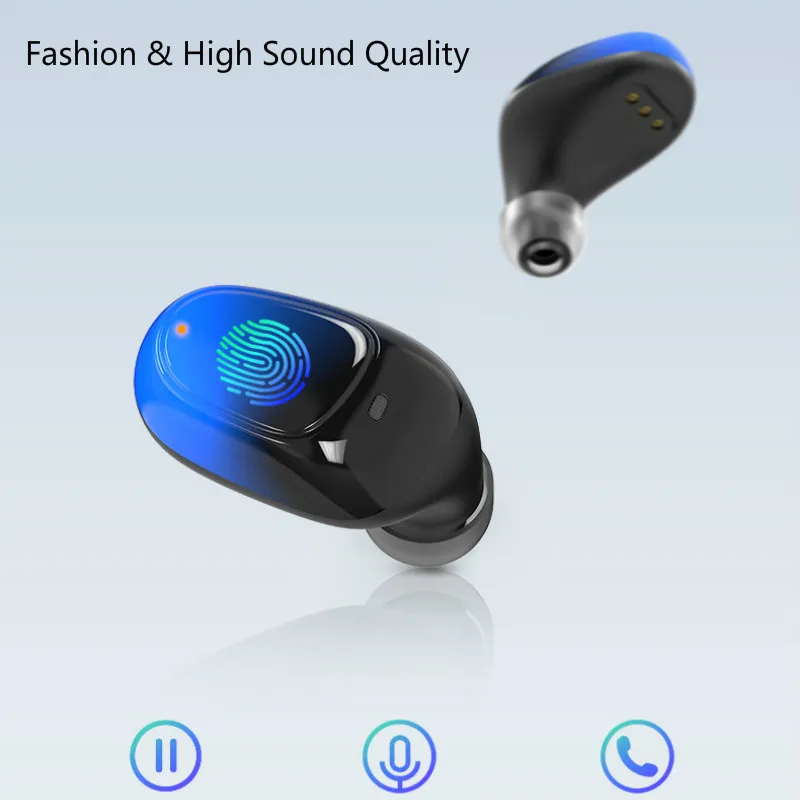Bluetooth 5,0 беспроводные наушники Touch True стерео гарнитура-вкладыши Встроенный микрофон гарнитура Премиум звук глубокий бас forSport