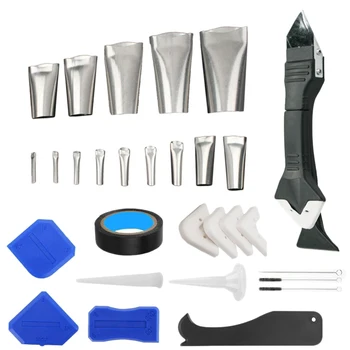 

Caulking Finisher Tool Kit Caulk Nozzle Silicone Tool Stainless Steel Sealant Tool for Kitchen Bathroom Window